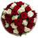 bouquet of red and white roses. Azerbaijan