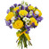 bouquet of yellow roses and irises. Azerbaijan
