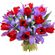 bouquet of tulips and irises. Azerbaijan